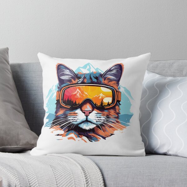 Item preview, Snow Cat with Goggles designed and sold by DetourShirts.