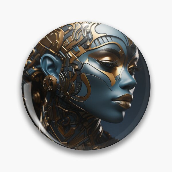 Item preview, Futuristic Muse – Cyborg Elegance Portrait designed and sold by SmartDesignByBB.