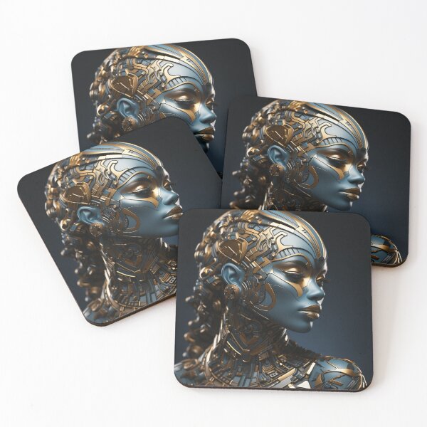 Item preview, Futuristic Muse – Cyborg Elegance Portrait designed and sold by SmartDesignByBB.