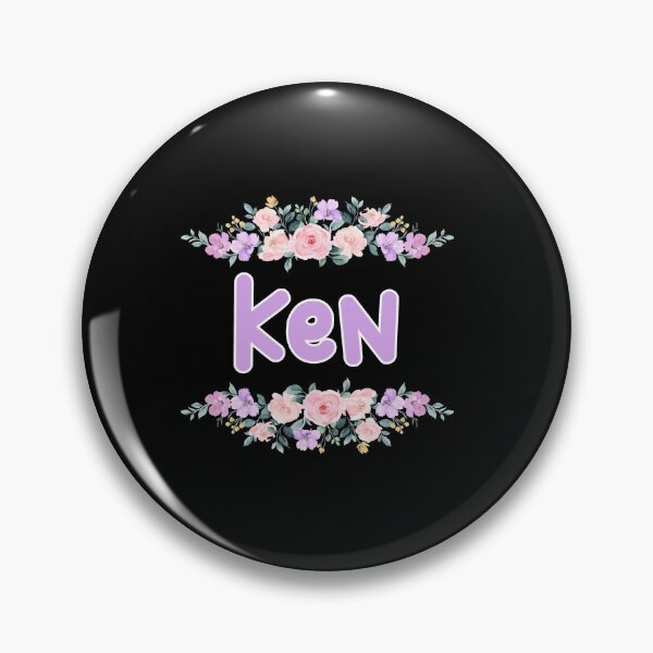 Item preview, Purple Flower Ken Name Label (Black) designed and sold by NormadWorld.
