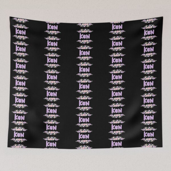 Item preview, Purple Flower Ken Name Label (Black) designed and sold by NormadWorld.