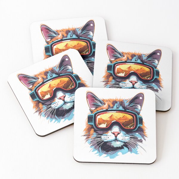 Item preview, Ski Cat with Goggles designed and sold by DetourShirts.