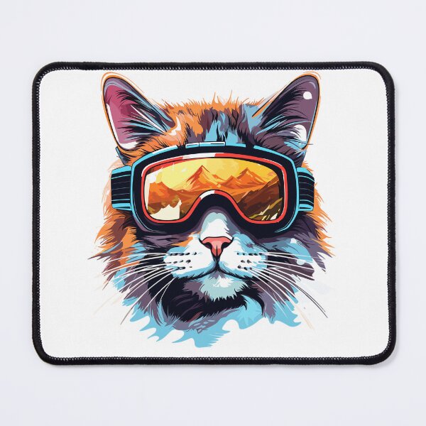 Item preview, Ski Cat with Goggles designed and sold by DetourShirts.