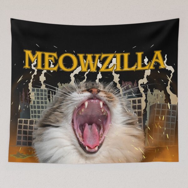 Item preview, Meowzilla the destroying monster  His specialty is destroying furniture and your home, catzilla  designed and sold by attakorn.