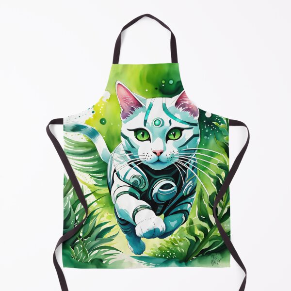 Item preview, Futuristic cat diving designed and sold by JulieMezuaAutriceImagesIntérieuresViaIA.