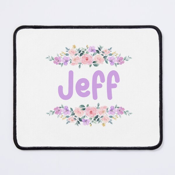 Item preview, Purple Flower Jeff Name Label designed and sold by NormadWorld.