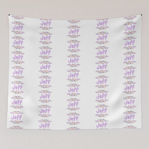 Item preview, Purple Flower Jeff Name Label designed and sold by NormadWorld.