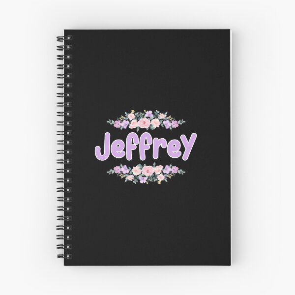 Item preview, Purple Flower Jeffrey Name Label (Black) designed and sold by NormadWorld.