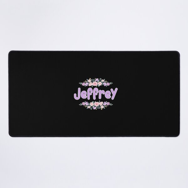 Item preview, Purple Flower Jeffrey Name Label (Black) designed and sold by NormadWorld.