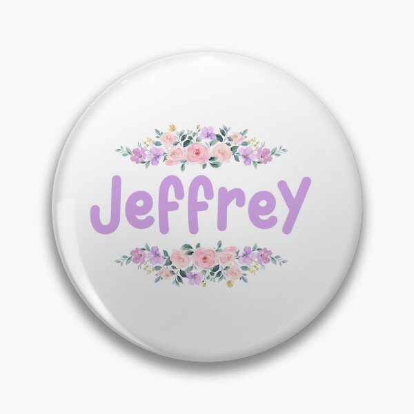 Item preview, Purple Flower Jeffrey Name Label  designed and sold by NormadWorld.