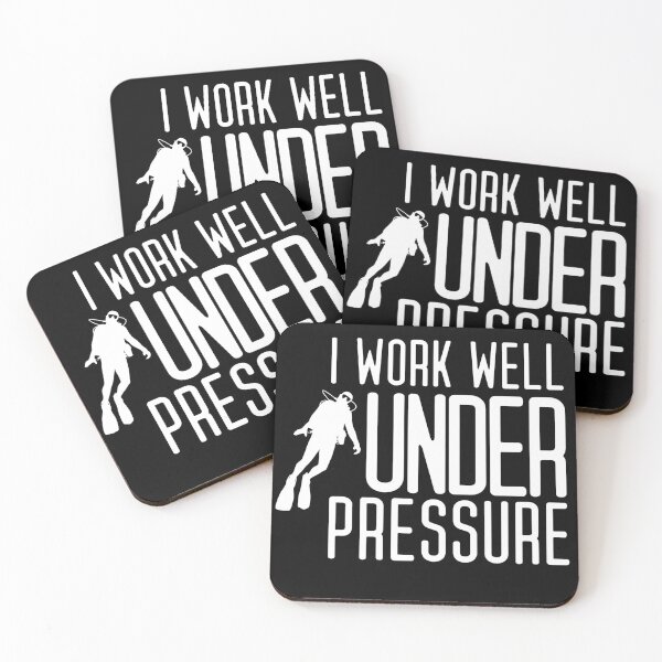 Item preview, "I work well under pressure" funny text for Scuba Divers designed and sold by in-leggings.