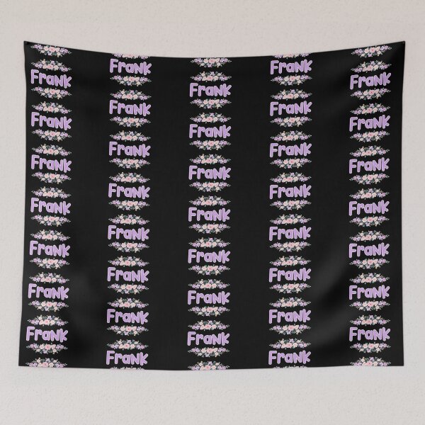 Item preview, Purple Flower Frank Name Label (Black) designed and sold by NormadWorld.