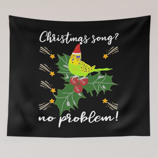 Item preview, Christmas budgie with holly designed and sold by Bodino.