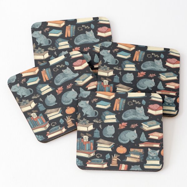 Item preview, Whimsical Library Kittens: Delightful Designs for Book and Cat Lovers designed and sold by asbno19.
