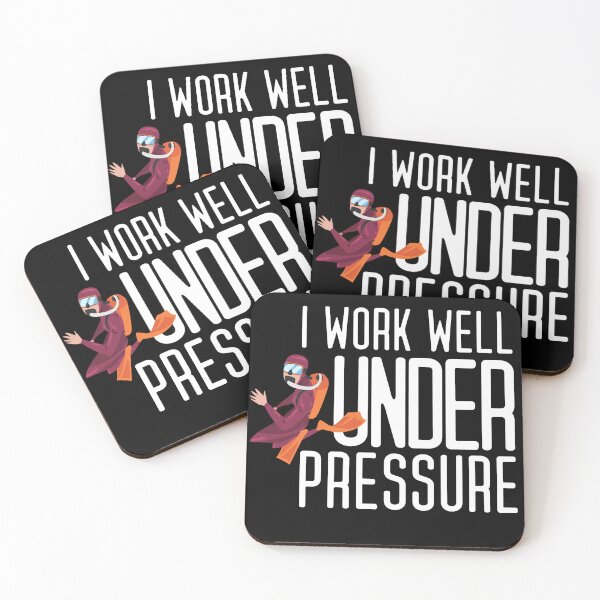 Item preview, "I work well under pressure" funny text for Scuba Divers designed and sold by in-leggings.