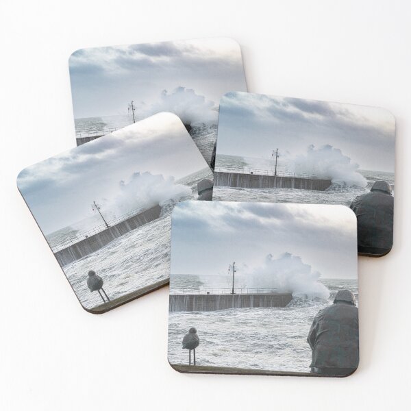 Item preview, Porthleven  stormy sea,waiting for fish designed and sold by kathleenjean.
