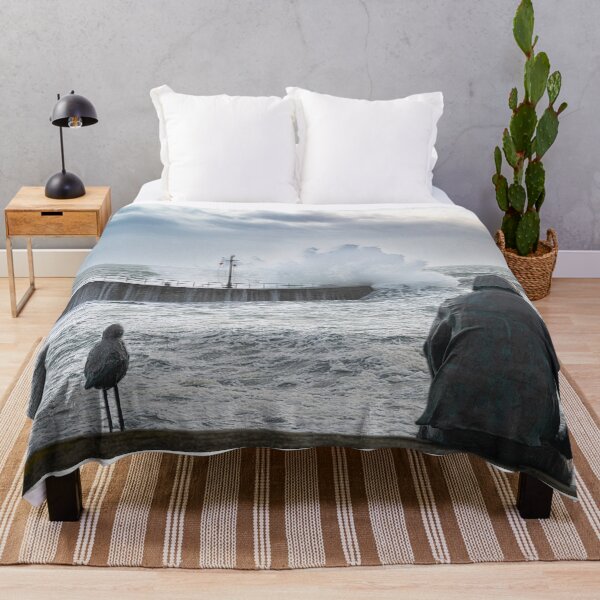 Item preview, Porthleven  stormy sea,waiting for fish designed and sold by kathleenjean.