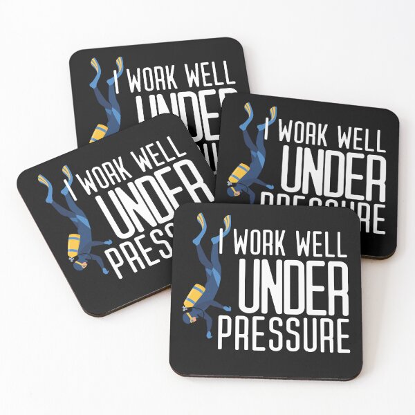 Item preview, "I work well under pressure" funny text for Scuba Divers designed and sold by in-leggings.