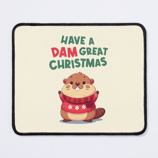 Item preview, Have A Dam Great Christmas Marmot designed and sold by KAI-Studio.