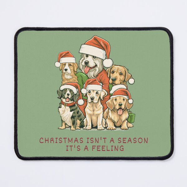 Item preview, Christmas Is A Feeling Cute Dogs In Santa’s Hat designed and sold by Quote Gallery.