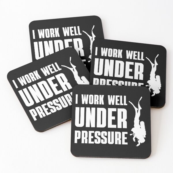 Item preview, "I work well under pressure" funny text for Scuba Divers designed and sold by in-leggings.