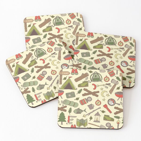 Item preview, Camping Outdoor Adventures Pattern designed and sold by HotHibiscus.