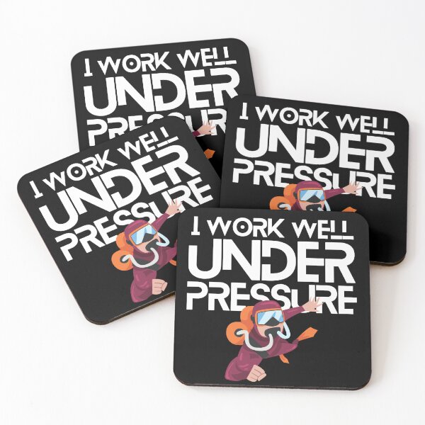 Item preview, "I work well under pressure" funny text for Scuba Divers designed and sold by in-leggings.