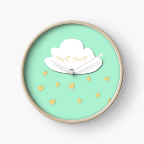 Cloudy with a chance of hearts Clock