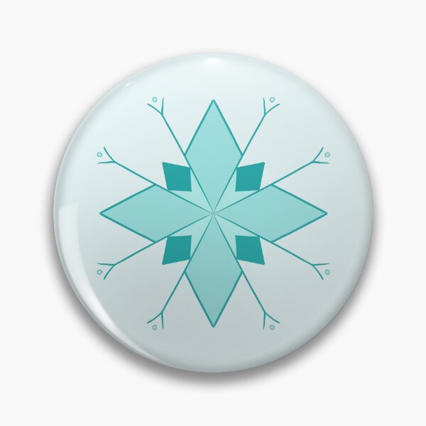 Item preview, Art deco snowflake in blue motif designed and sold by martaaileen.
