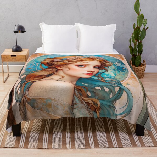 Item preview, Daydream Of An Art Nouveau Beauty Gorgeous AI Concept Art by Xzendor7 designed and sold by Xzendor7 Digital Art Creations.