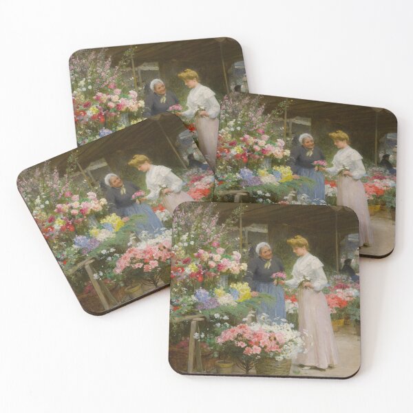 Item preview, Madeleine Flower Market, Spoiled for Choice (19th century) - Victor Gabriel Gilbert designed and sold by SALON DES ARTS.