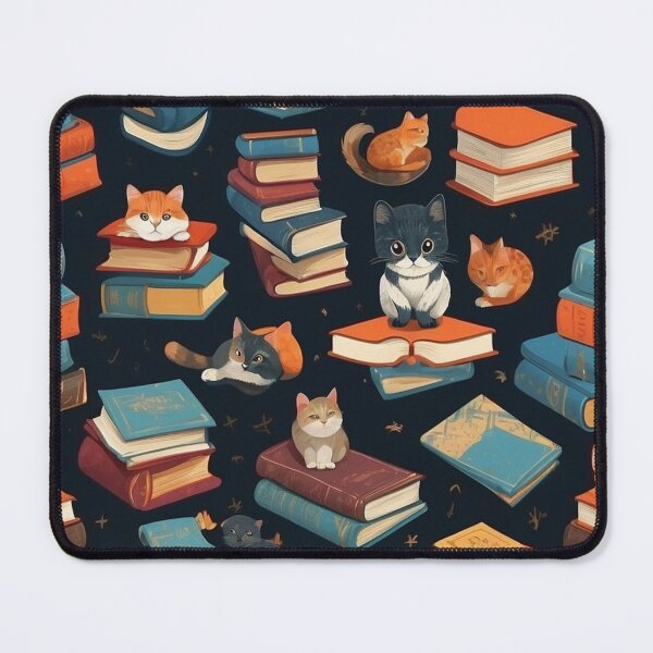 Item preview,  Whimsical Library Kittens: Delightful Designs for Book and Cat Lovers designed and sold by asbno19.