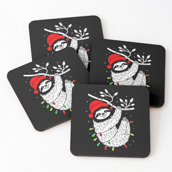Item preview, Lazy Christmas Lights Sloth designed and sold by FlamingoVibes.