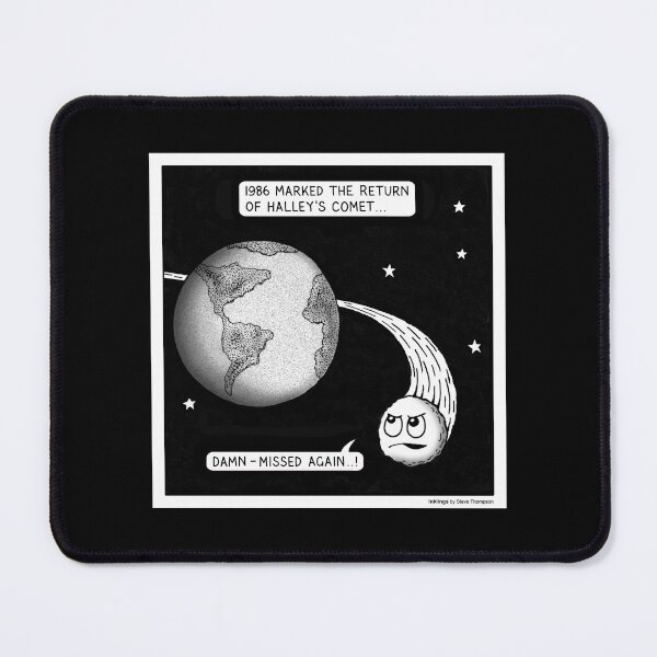 Item preview, Halley's comet designed and sold by Inklings cartoons.