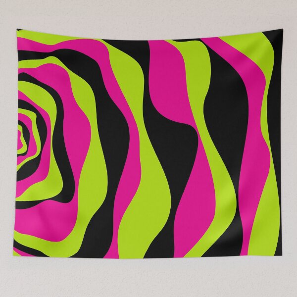 Item preview, Ebb and Flow 4 in Lime Green, Hot Pink and Black designed and sold by LAEC-Shop.