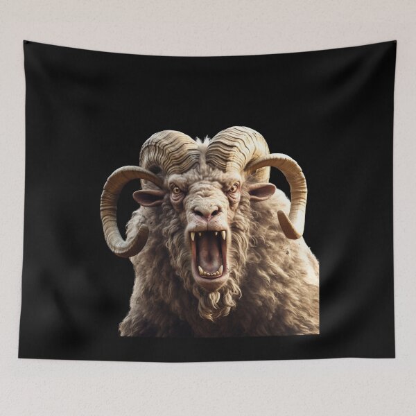 Item preview, Angry Aries Ram Fiercen Animal Zodiac designed and sold by NatalieArtiste.