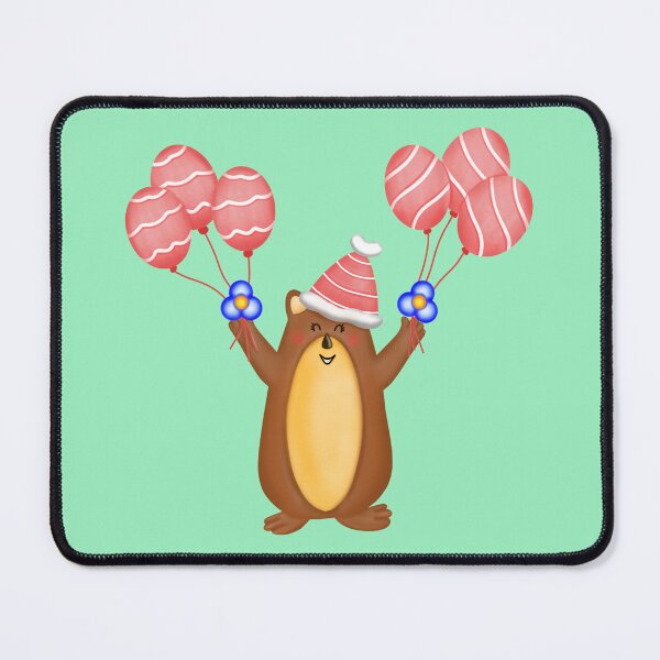 Item preview, Cute christmas groundhog with red balloons  designed and sold by Onanong2531.