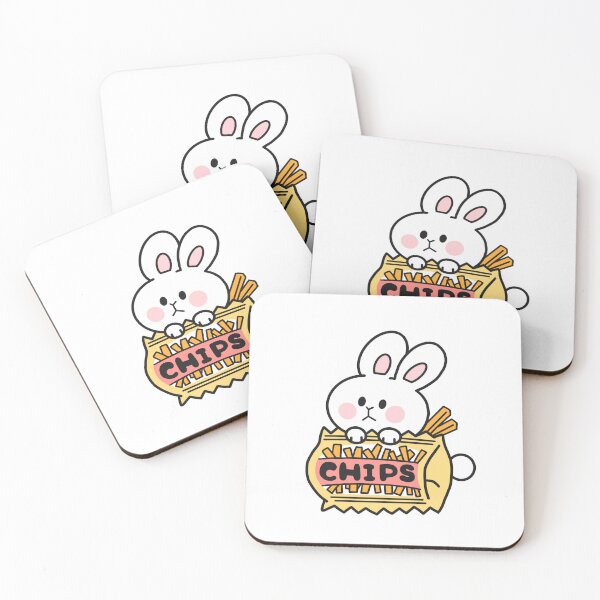 Item preview, Cute Rabbit Eating Chips designed and sold by sleepycharis.