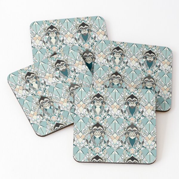 Item preview, Geometric Monkey Primate Pattern designed and sold by Geonimalia.