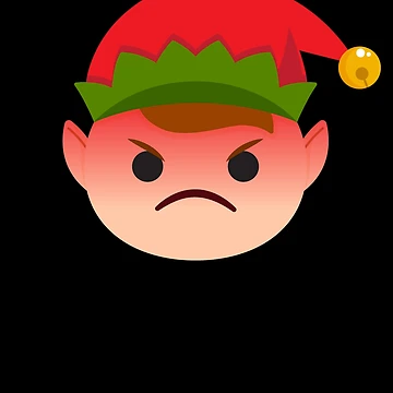 Imagen de la obra Elf Emoticons Angry Elf Funny Christmas Kids Elf Emoticon Gear de DynamicDesign