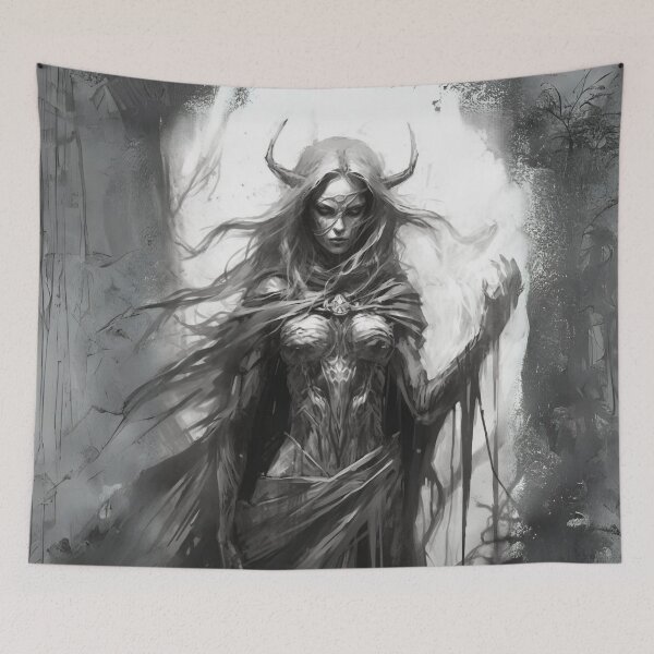 Item preview, Alluring Necromancer - Sketch Art designed and sold by letsgetinspired.