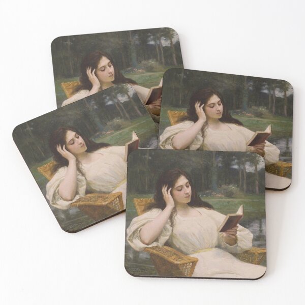 Item preview, A Young Girl reading (19th century) - Victor Gabriel Gilbert designed and sold by SALON DES ARTS.