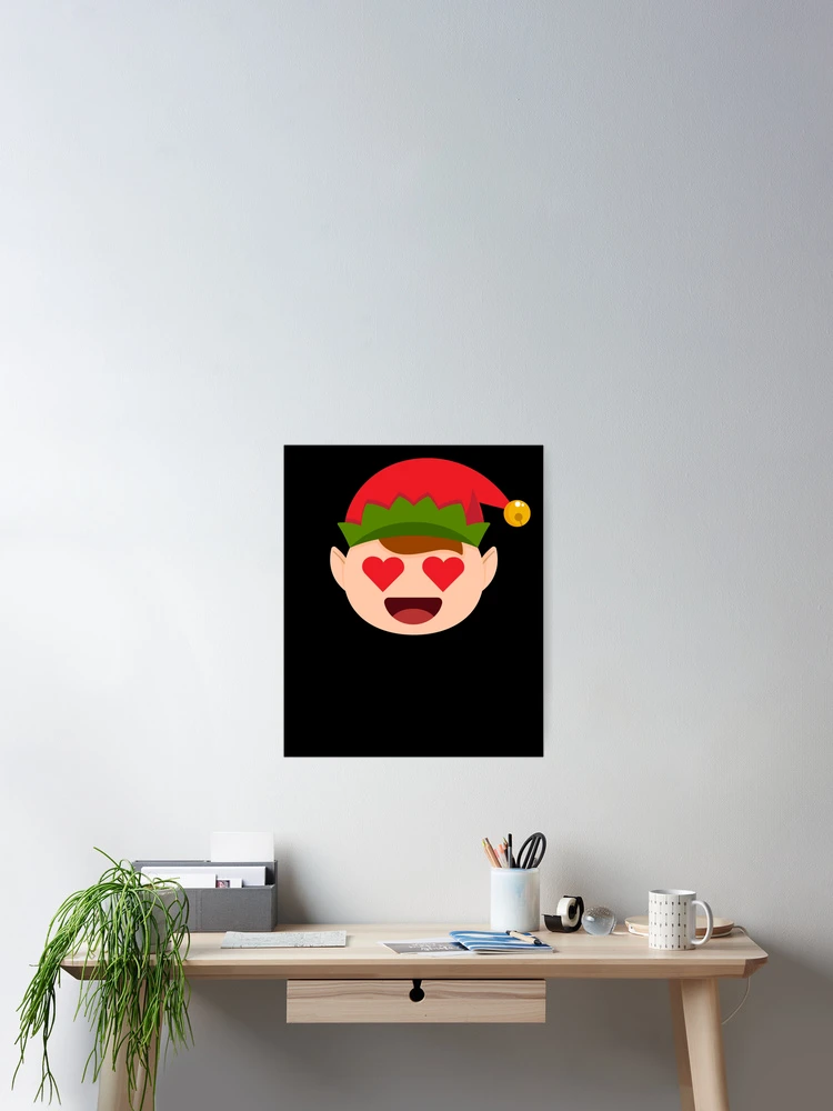 Imagen 2 de 3, Póster con la obra Elf Emoticons Heart Eyes In Love Christmas Kids Elf Emoticon Gear, diseñada y vendida por DynamicDesign.