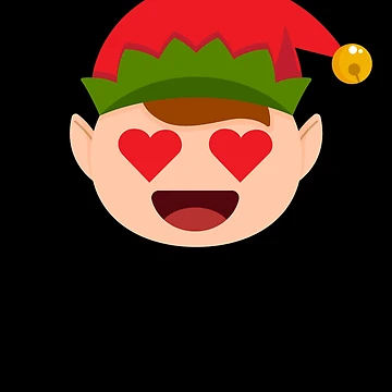 Imagen de la obra Elf Emoticons Heart Eyes In Love Christmas Kids Elf Emoticon Gear de DynamicDesign