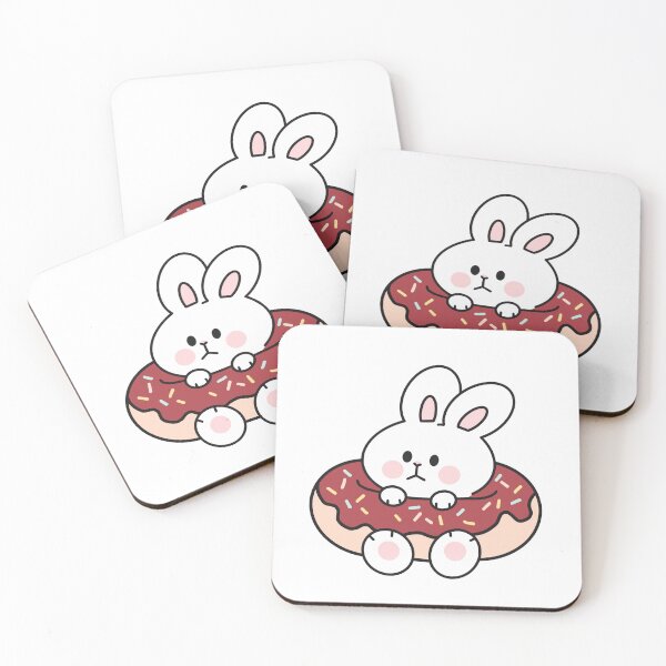 Item preview, Cute Rabbit Hugging Donut designed and sold by sleepycharis.