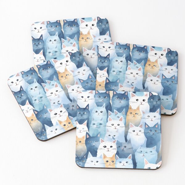 Item preview, Charming Watercolor Cat Parade designed and sold by inkArtistryfine.