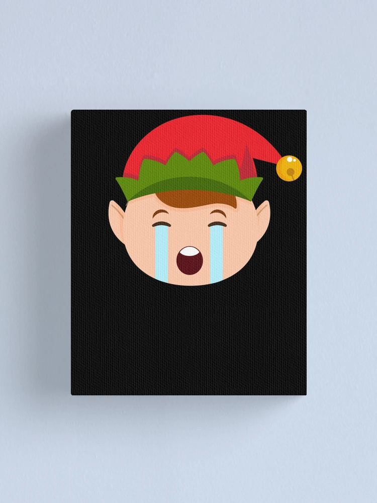 Imagen 1 de 3, Lienzo con la obra Elf Emoticons Crying Out Loud Funny Christmas Kids Elf Gear, diseñada y vendida por DynamicDesign.