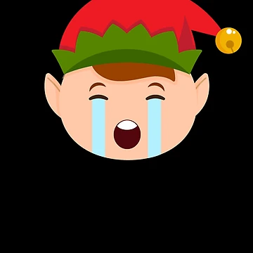 Imagen de la obra Elf Emoticons Crying Out Loud Funny Christmas Kids Elf Gear de DynamicDesign