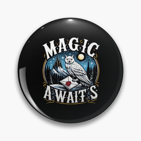 Item preview, Magic Awaits - Snowy Owl with an Envelope in a Mystical Night - Fantasy designed and sold by Fenay Designs.