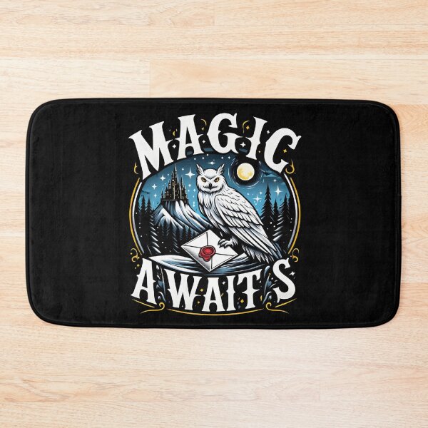 Item preview, Magic Awaits - Snowy Owl with an Envelope in a Mystical Night - Fantasy designed and sold by Fenay Designs.